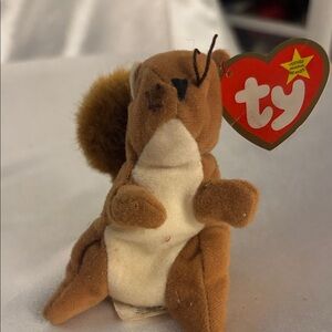 Ty Tan and Cream Squirrel Plush Toy